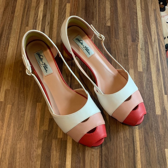 Lulu Hun London Retro Three Color Heels - Picture 1 of 15